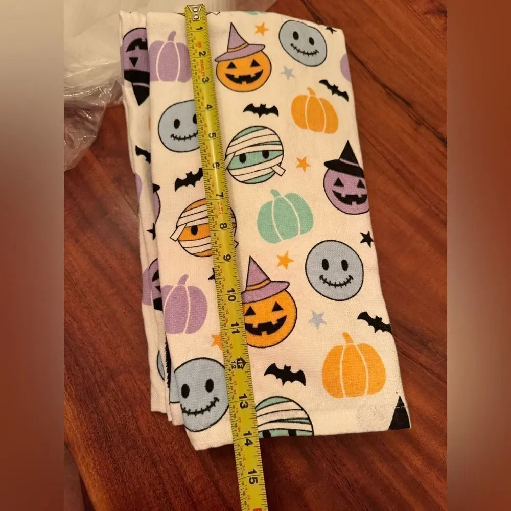 🎃 Casaba Halloween Kitchen Towel Set | Pumpkins, Ghosts & Bats